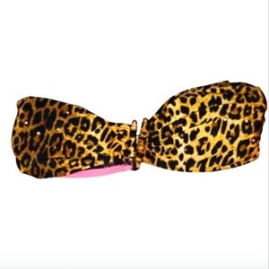 Heal Brown and Pink Leopard Print Hair Bow Accessory
